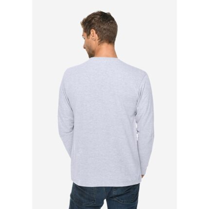 SM Heather Grey Basic Round Neck Long Sleeves T-Shirt