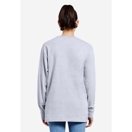 Heather Grey Basic Round Neck Long Sleeves T-Shirt