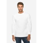 SM White Basic Round Neck Long Sleeves T-Shirt