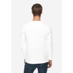 SM White Basic Round Neck Long Sleeves T-Shirt