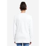 White Basic Round Neck Long Sleeves T Shirt