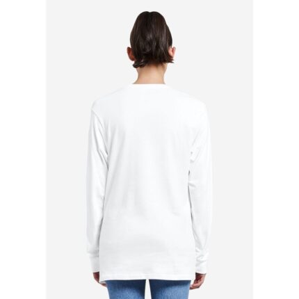 White Basic Round Neck Long Sleeves T Shirt