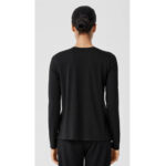 Black Basic Round Neck Long Sleeves T Shirt