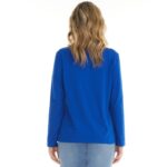 Royal Blue Basic Round Neck Long Sleeves T Shirt