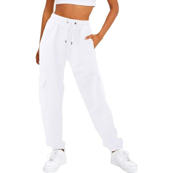 White Cargo Skinny Jogging Trouser