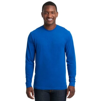 SM Royal Blue Basic Round Neck Long Sleeves T-Shirt