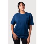 Navy Oversized Basic Round Neck T-Shirt