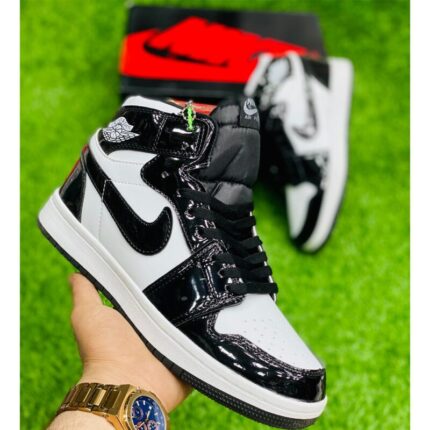 AJ-1 (SHINE BLACK & WHITE) HIGH TOPS (PREMIUM BATCH)