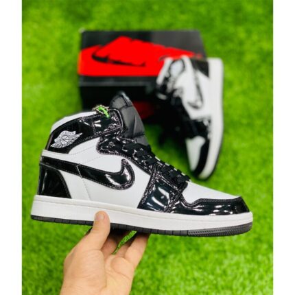 AJ-1 (SHINE BLACK & WHITE) HIGH TOPS (PREMIUM BATCH)