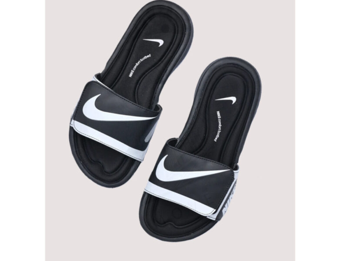 NIKE PREMIUM BLACK COMFORT SLIPPERS stora.pk