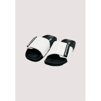 SKECHERS WHITE-BLACK HYPER BURST SOFT SLIDE D1 (PREMIUM-QUALITY)