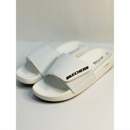 SKECHERS WHITE HYPER BURST SOFT SLIDE D1 (PREMIUM-QUALITY)