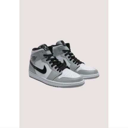 AJ-1 SMOKY GREY-WHITE HIGH TOP (PREMIUM-SHOES)