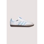 ADIDAS SKY BLUE-WHITE SAMBA VEGAN SHOES