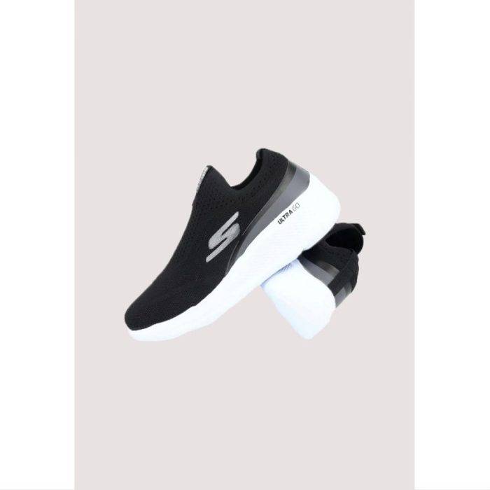 SKECHERS ULTRA GO RUN BLACK-WHITE (PREMIUM-SHOES)