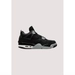 AIR JORDAN RETRO 4 BLACK GREY CANVAS