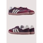 ADIDAS SAMBA OG MAROON GOLD METALLIC SHOES