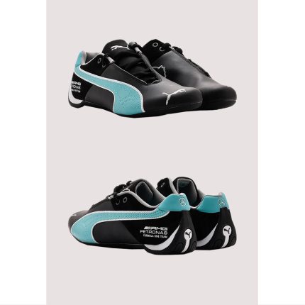 PUMA FUTURE CAT X MERCEDES-AMG PETRONAS F1 BLACK SHEEN GREEN