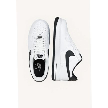 NIKE AIR FORCE 1 LOW – WHITE WITH BLACK SWOOSH