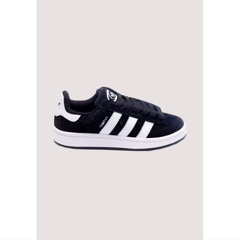 ADIDAS CAMPUS 00S ALL BLACK WHITE STRIPE SUEDE