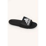 ADIDAS BLACK WHITE PRINTED LOGO SLIDE